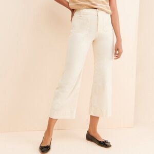 The Colette Cropped Wide-Leg Corduroy Pants